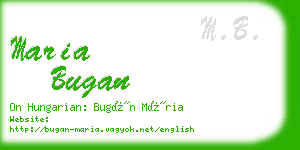 maria bugan business card